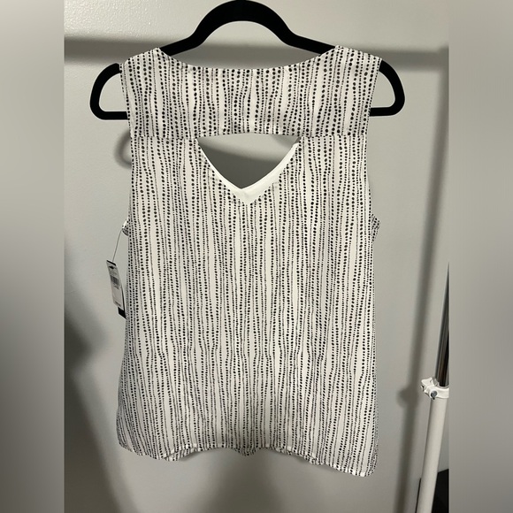 NWT AB Studio Large White & Black tank blouse - Picture 6 of 8